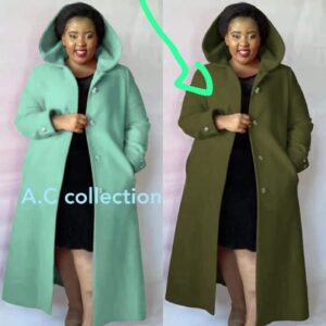 Vintage Women’s Hooded Long Wool Coat